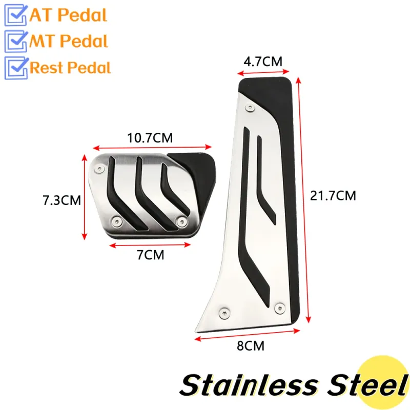 BMW Aluminum Pedal Covers Set 5