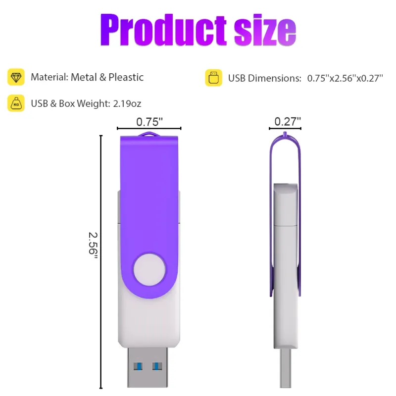 USB-C Flash Drive 128GB High Speed 2