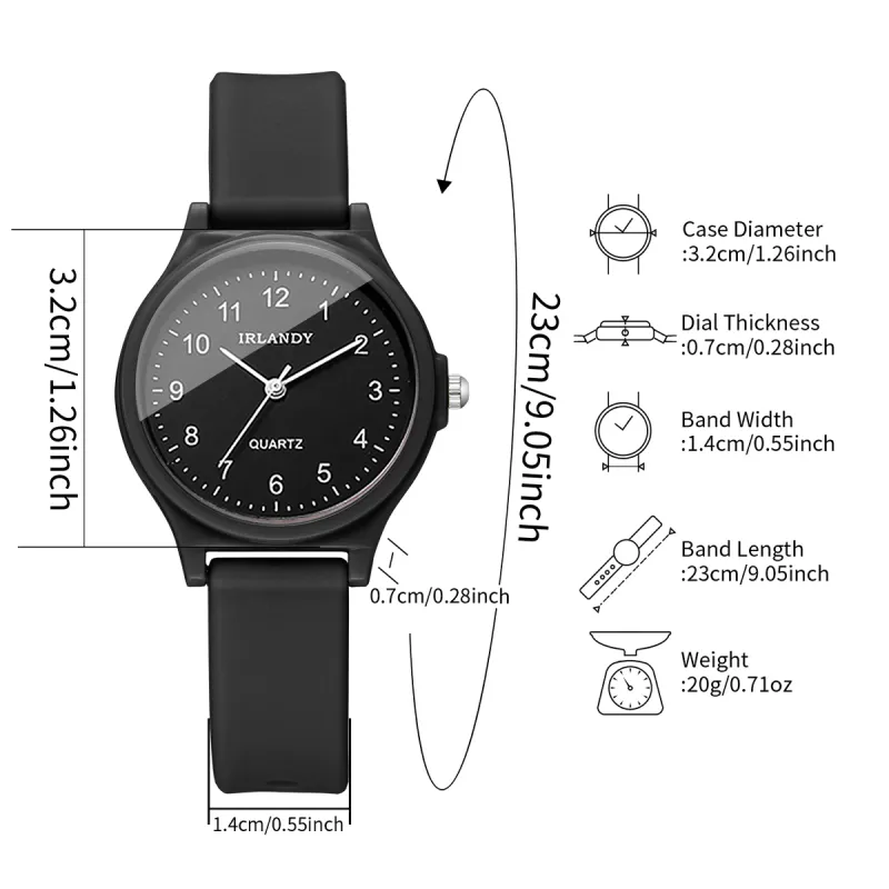 Arabic Dial Watch for Women – Minimalist Silicone Strap 6