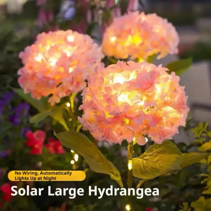 Solar Hydrangea Stake Lights 3