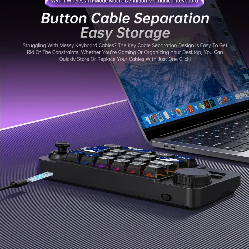 3-Mode Bluetooth Mechanical Macro Keypad 5