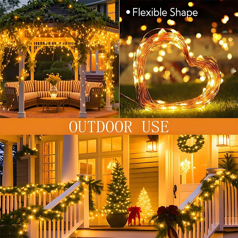 Solar Christmas Garland Lights 4