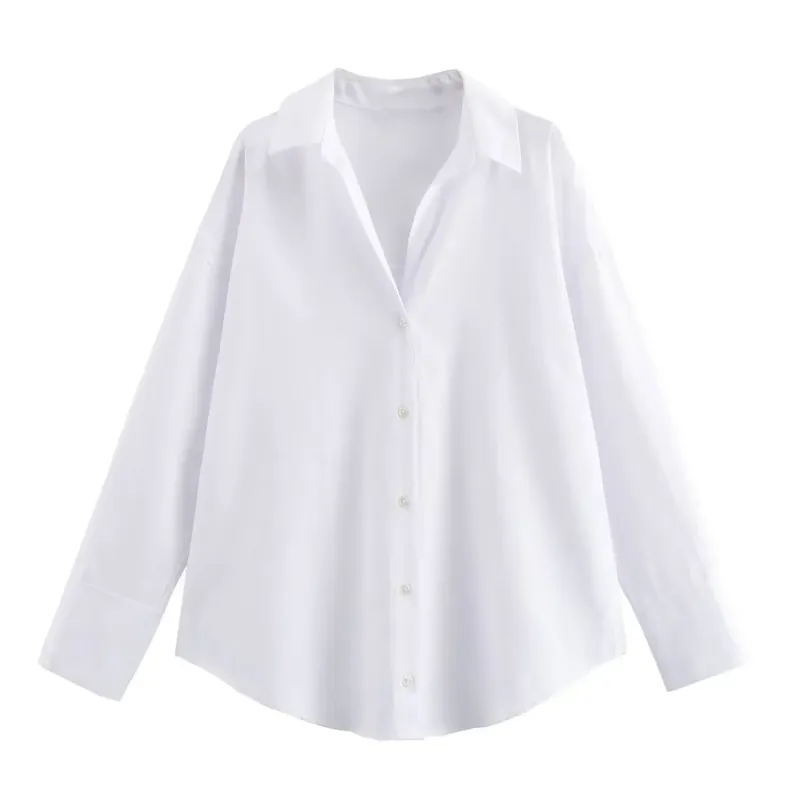 Cotton Oxford Lapel Blouse 3