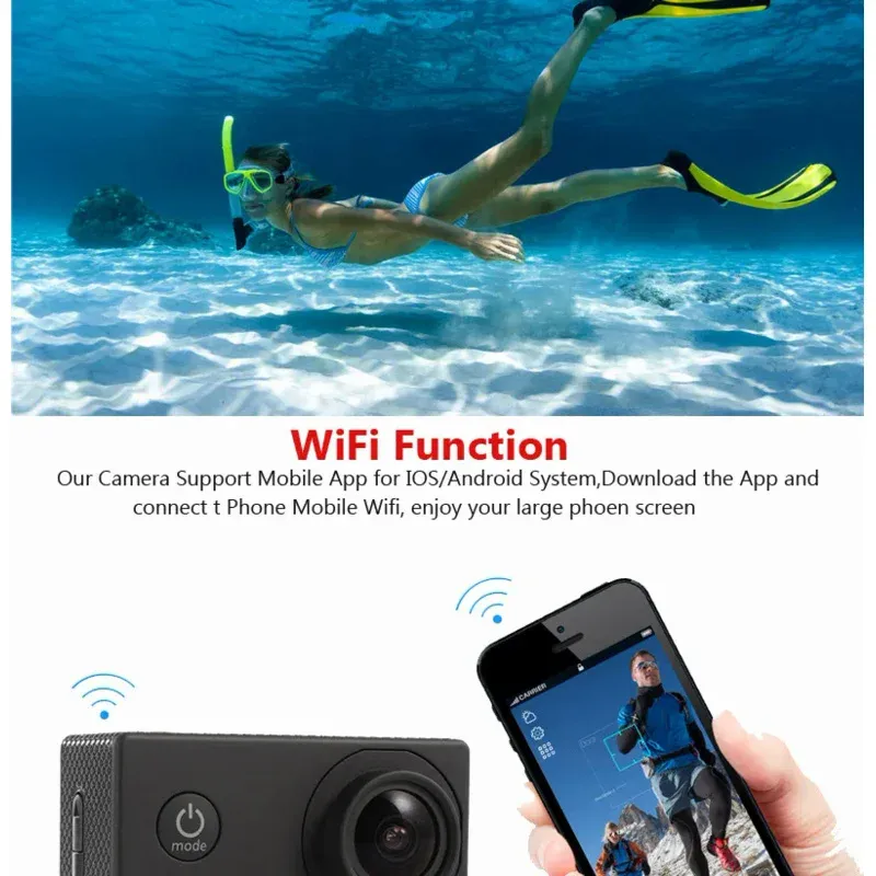 4K Action Camera with WiFi & Waterproof Case 2