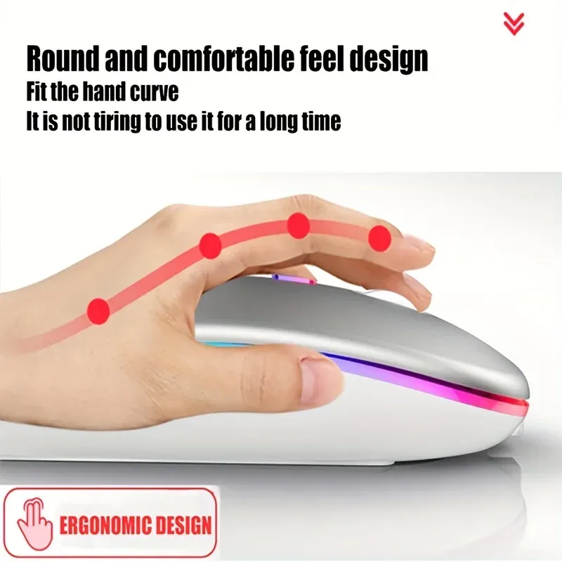 Wireless Bluetooth RGB Mouse 3600DPI 4