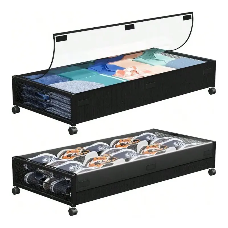 2-Pack Rolling Under Bed Storage Bins 6