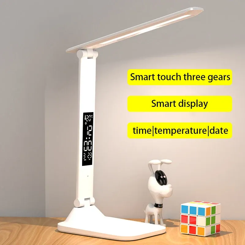 Foldable LED Desk Lamp with Alarm Clock 1