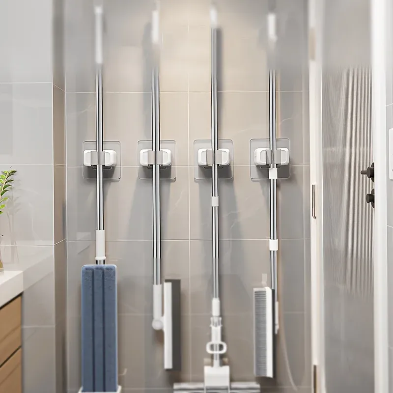 4-Pack No-Drill Mop Broom Holder 6