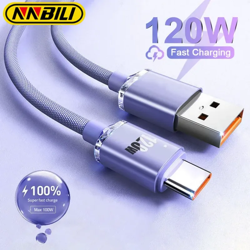 NNBILI 120W 6A Fast Charge USB-C Cable 1