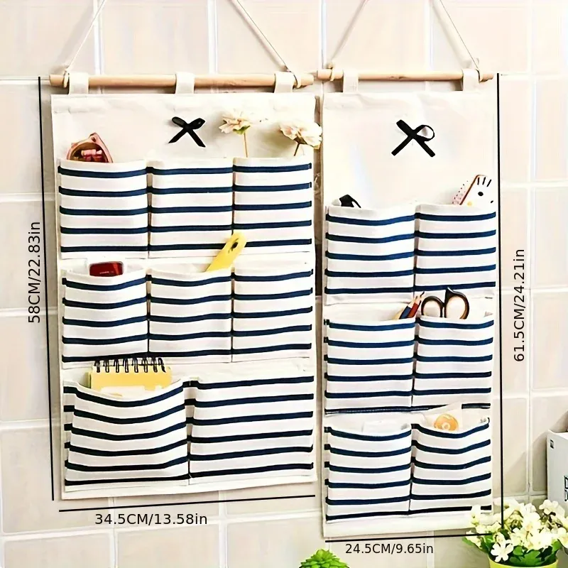 Linen Multi-Pocket Hanging Organizer 6