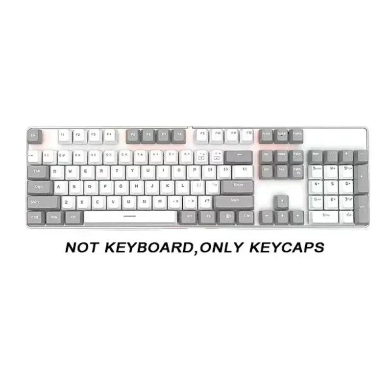 Cyan White PBT Keycaps Set 5