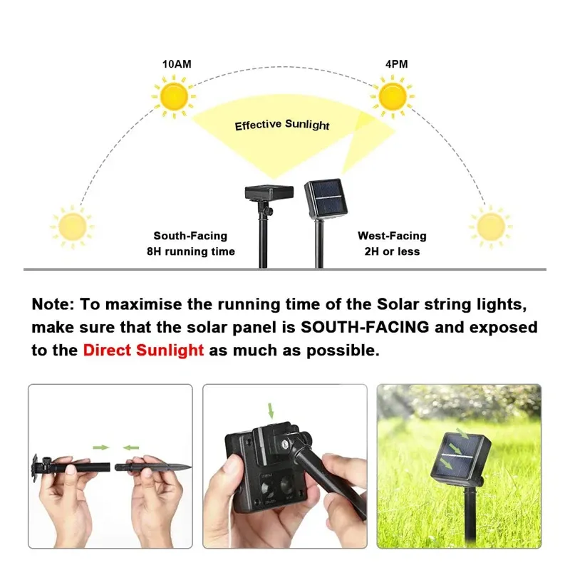Solar Fairy String Lights - 8 Modes 2