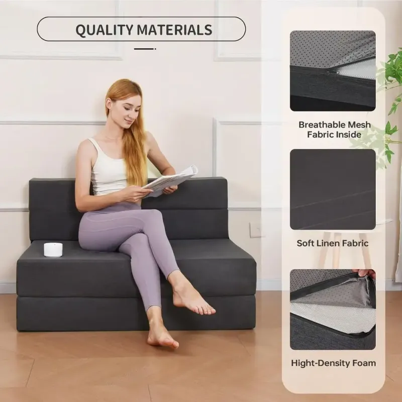 Convertible Sleeper Chair - Grey 5