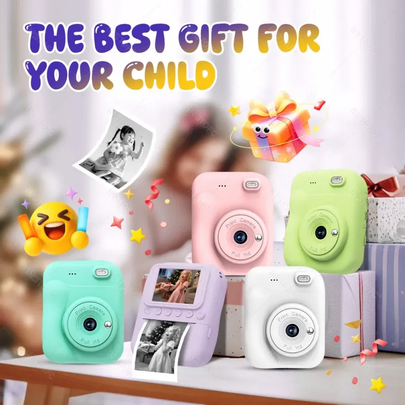 Kids Instant Camera Color Print 1080P 6