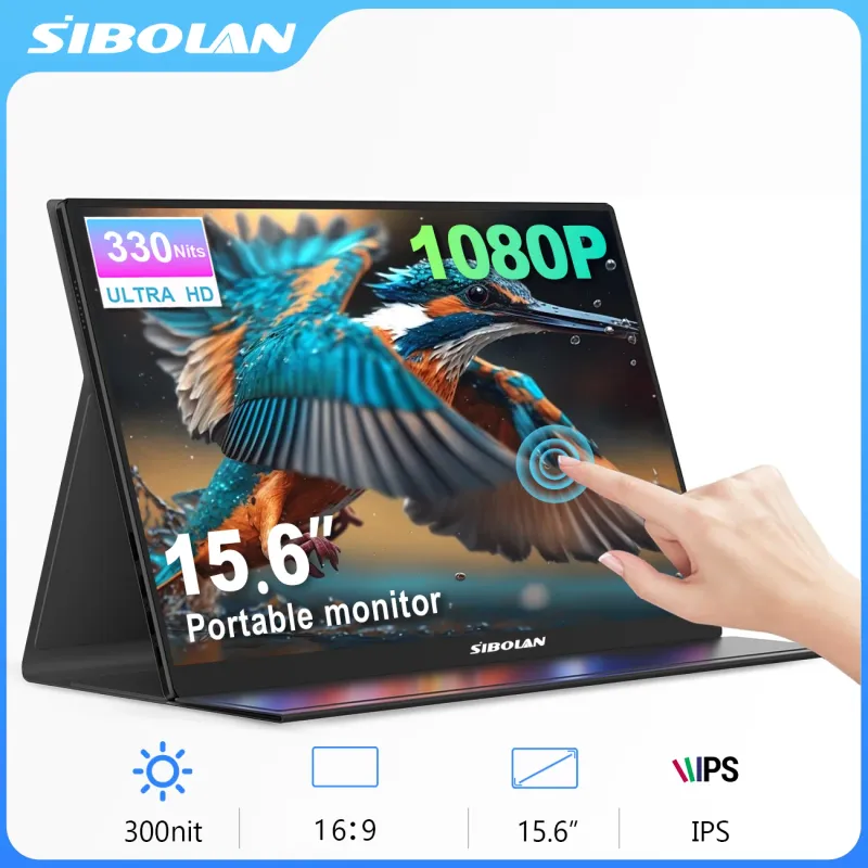SIBOLAN 15.6" портативный сенсорный монитор 1