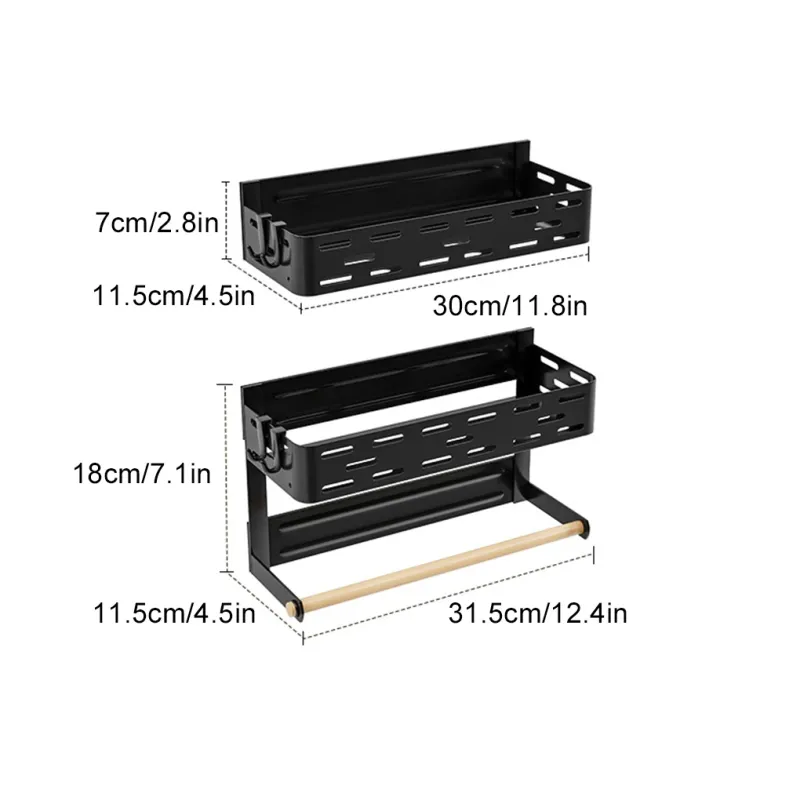 Magnetic Fridge Storage Rack with Paper Towel Holder 6