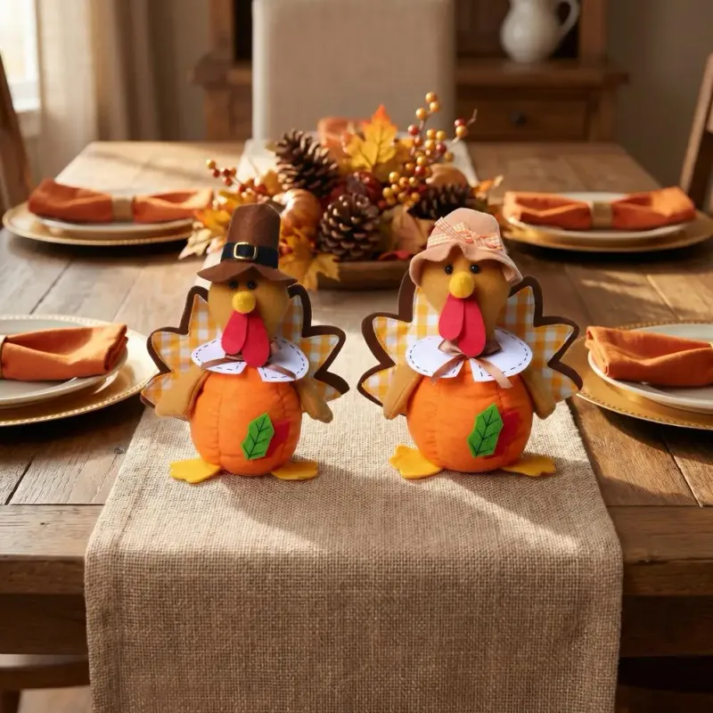 Thanksgiving Plush Turkey Figurine 5
