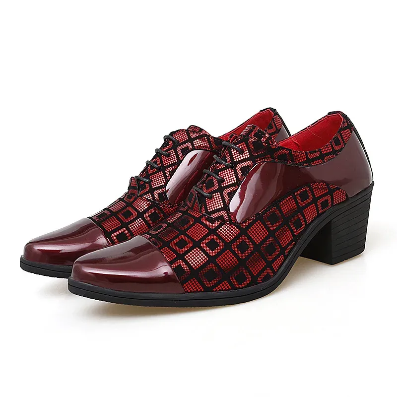 Luxury Men's High Heel Oxford Shoes 2