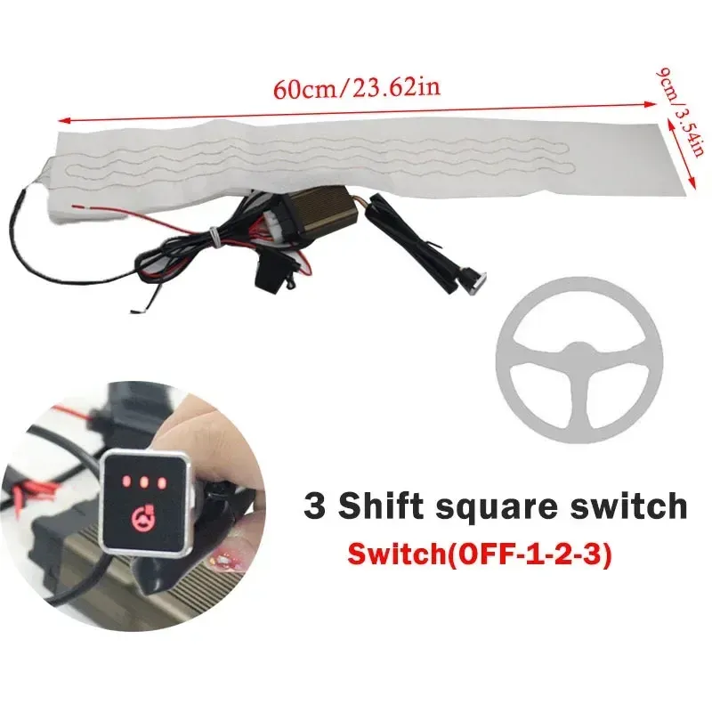 Heated Steering Wheel Cover Kit 5