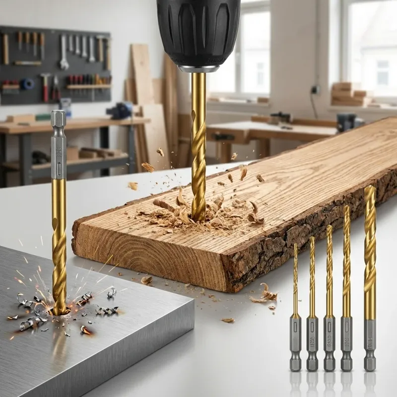 13-Piece Titanium Hex Drill Bit Set 5