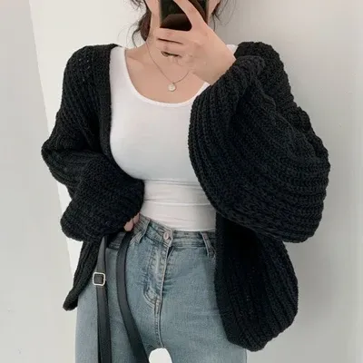 Harajuku Lantern Sleeve Cardigan 6