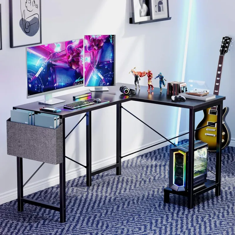 50-Inch L-Shaped Gaming Desk with CPU Stand 4