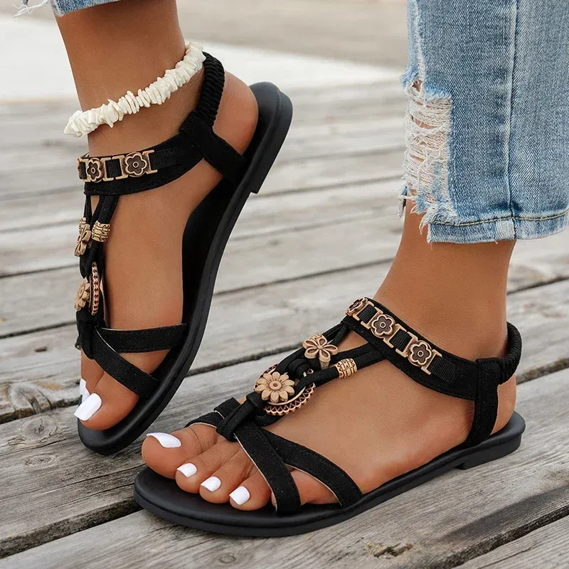 Women's Boho Floral Summer Sandals 6
