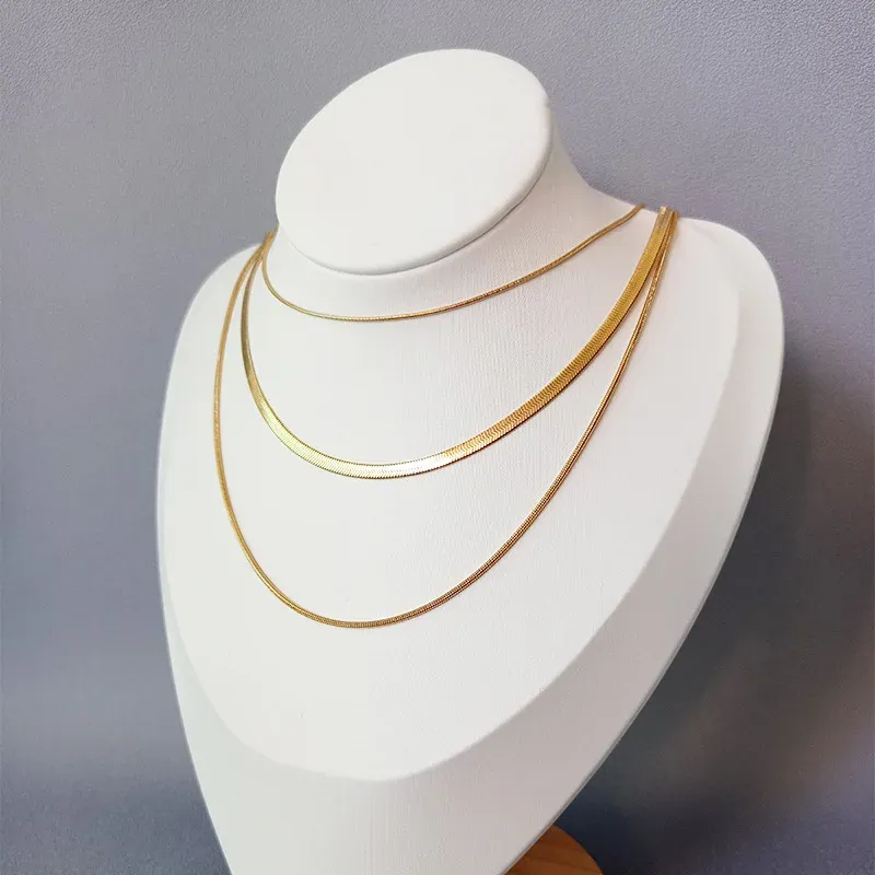 OIMG 3-Layer Gold Snake Chain Necklace 2