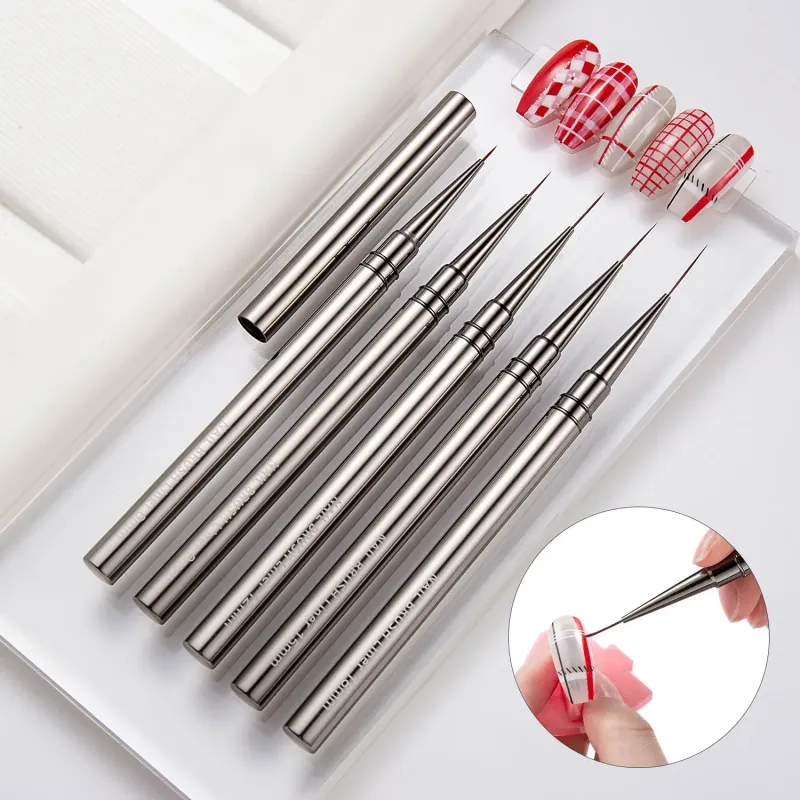 5PC Nail Liner Brush Set 3
