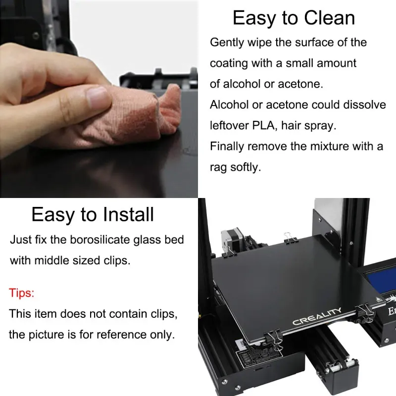 Creality Ender 3 Glass Bed Upgrade Plate 2