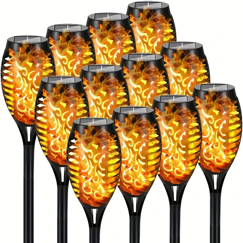 12LED Solar Flame Torch Light 3