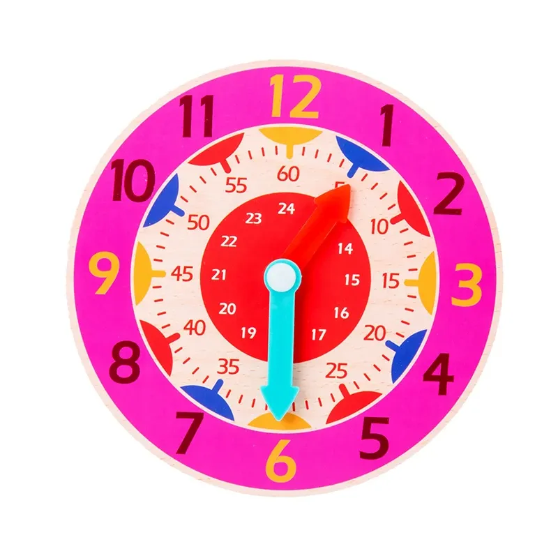 Wooden Montessori Clock Learning Toy 3