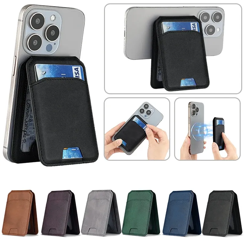 Luxury MagSafe Leather Wallet Case 1