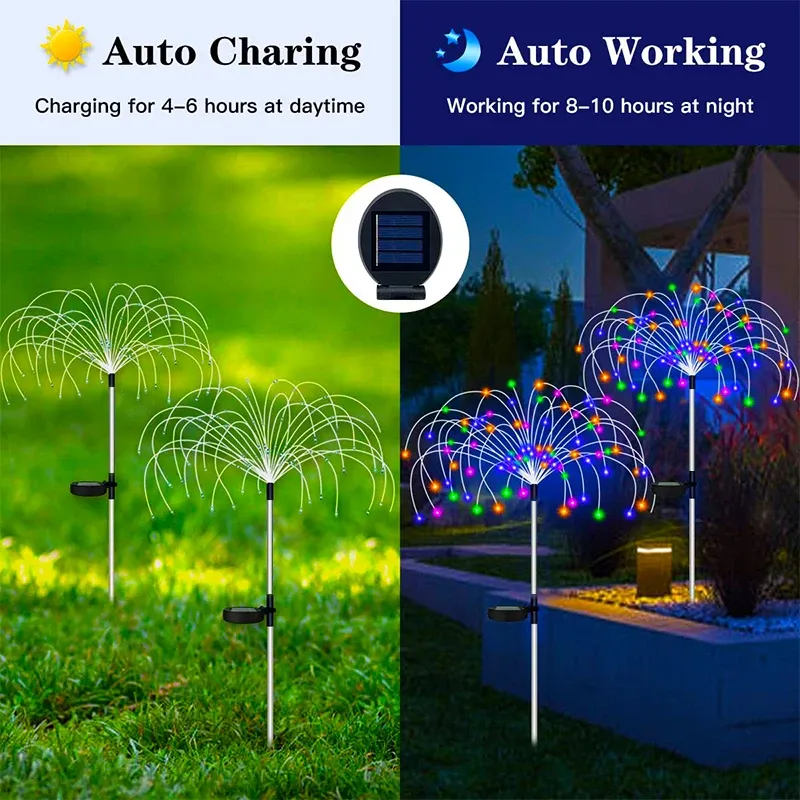 Solar Firework LED Stake Lights 2