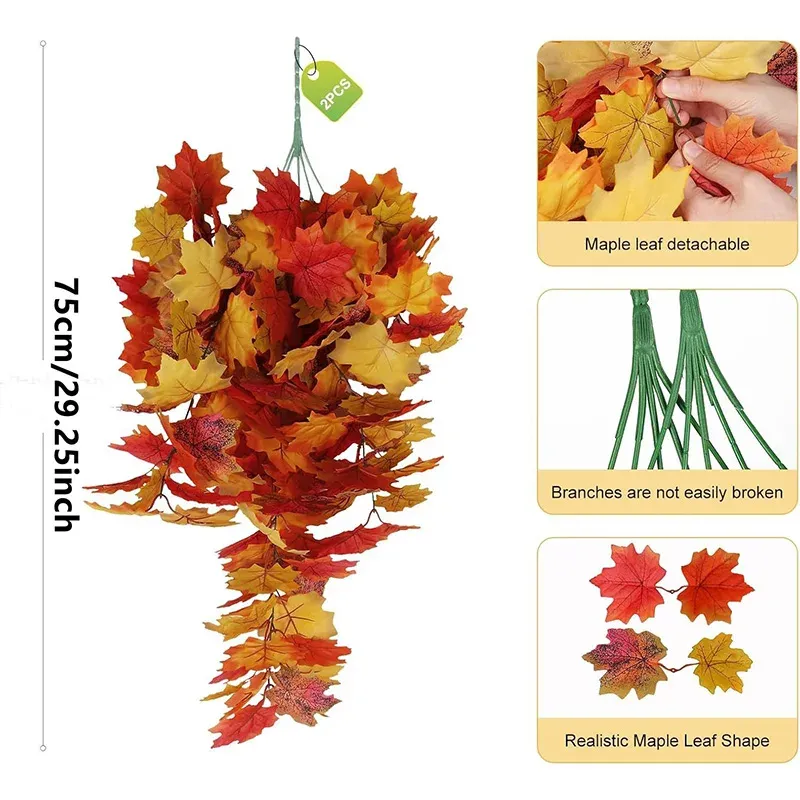 Artificial Maple Leaf Garland 6