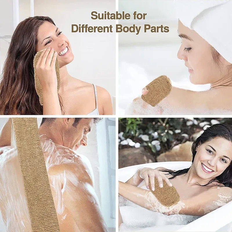 Hemp Jute Exfoliating Back Scrubber Set 5