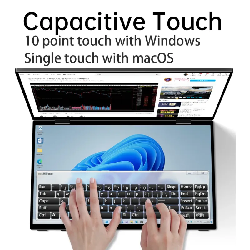 Damrapt 15.6" Dual Screen Portable Monitor 3