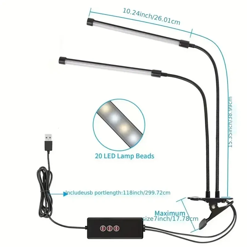 Dimmable LED Desk Lamp with Clamp 6