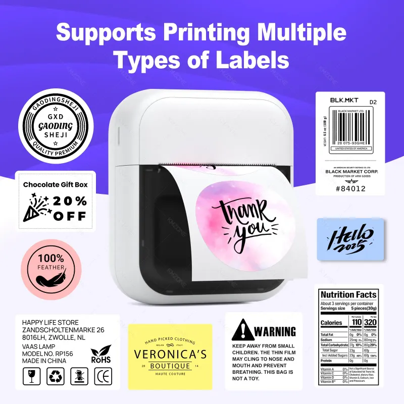 Portable Bluetooth Label Printer 5