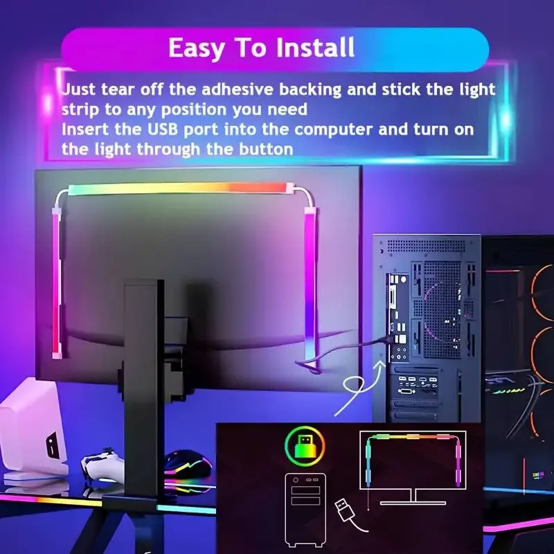 RGB-IC USB PC LED Strip 4