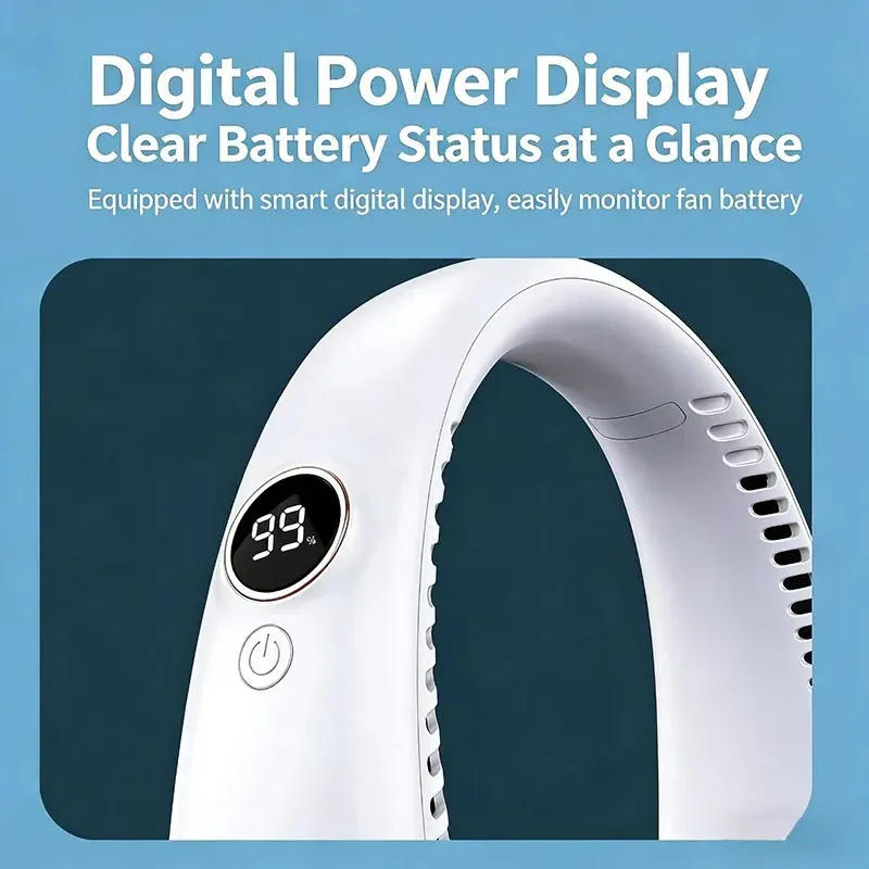 Portable Bladeless Neck Fan USB Rechargeable 6