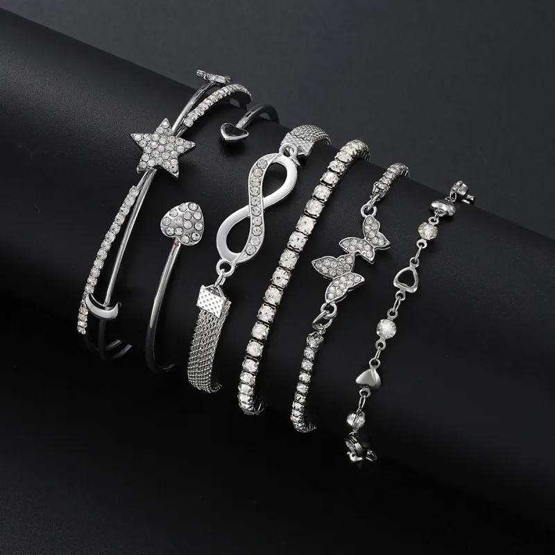 Elegant Rhinestone Bracelet Set for Women 2