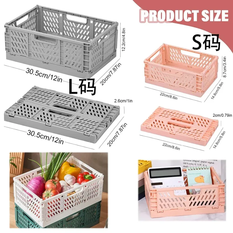 Foldable Storage Baskets with Handles 6