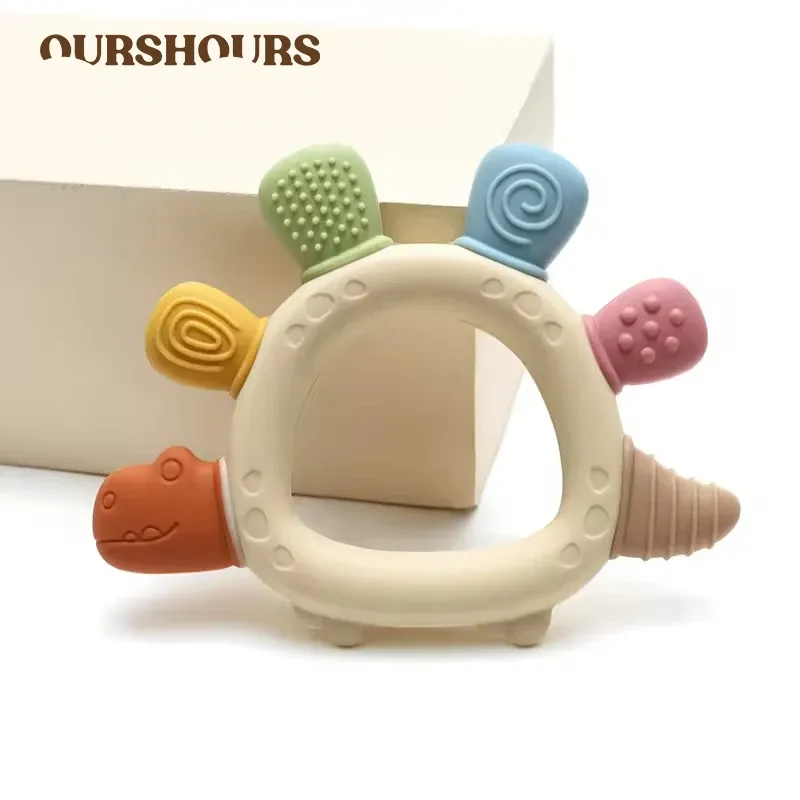Baby Dinosaur Silicone Teething Toy 1