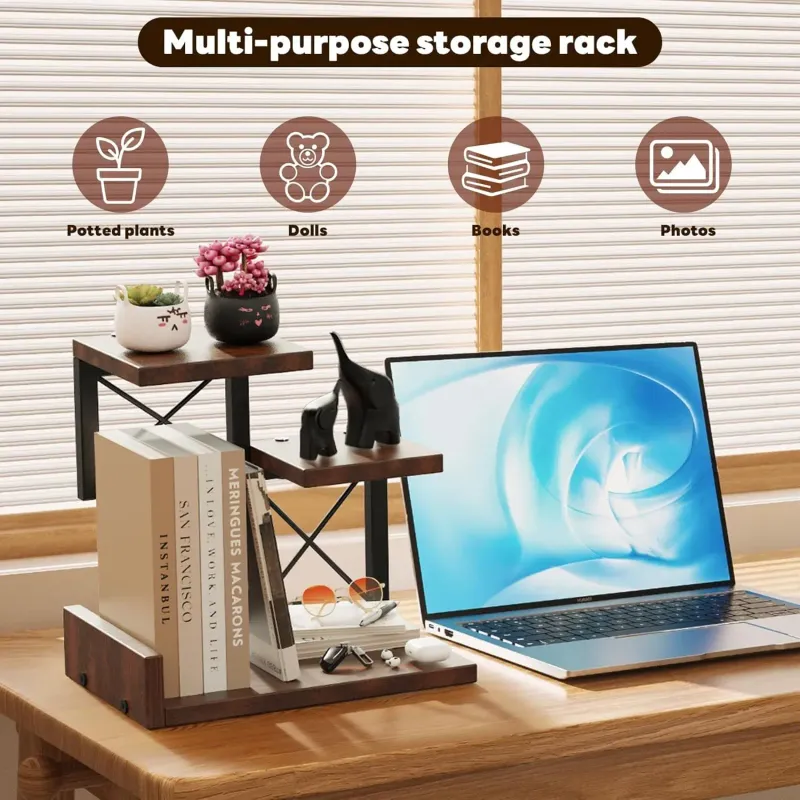 Wooden 3-Tier Desk Shelf Organizer 6