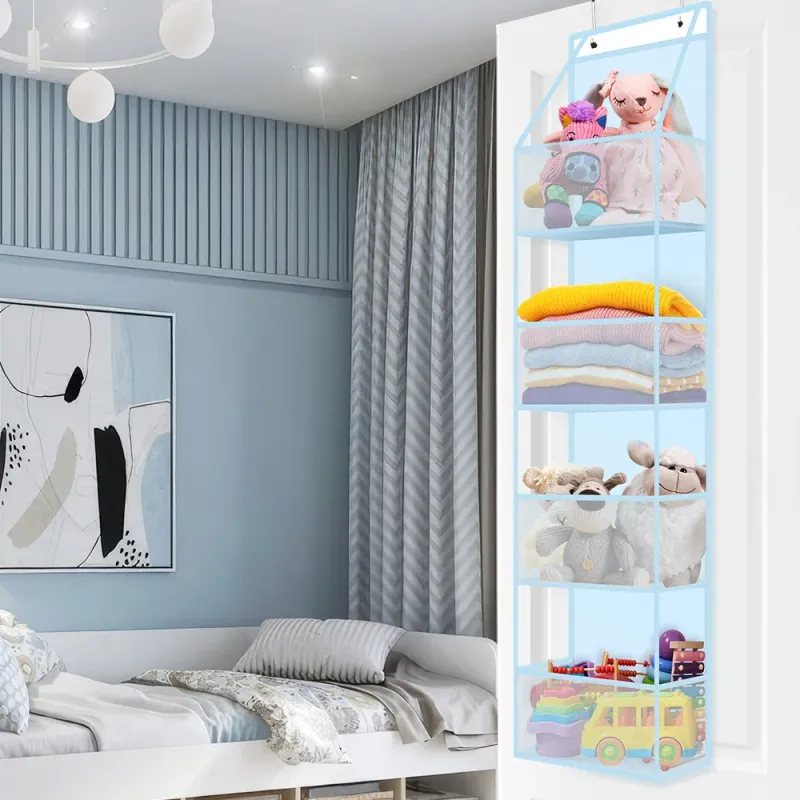 Over Door Storage Organizer With Mesh Pockets 6
