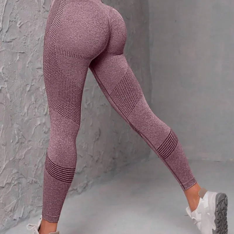 Seamless Wide Waistband Sports Leggings 2