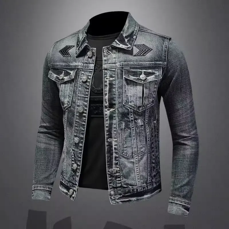 Men's Vintage Distressed Denim Jacket 1