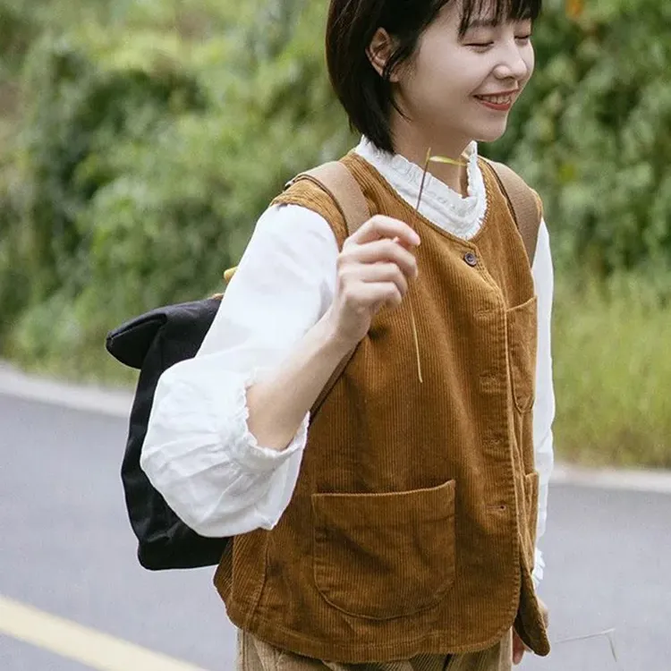 Vintage Corduroy Vest for Women 4