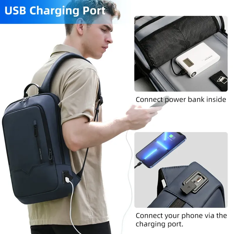HK Slim Waterproof Laptop Backpack 5